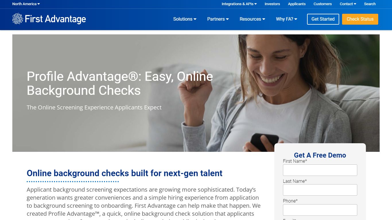 Profile Advantage®: Easy, Online Background Checks - North America